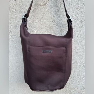 Vintage Coach Neo Bucket Bag 6204 Brown Neoprene Leather